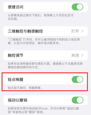 泗洪苹果授权维修站分享iPhone轻点无法唤醒怎么办 